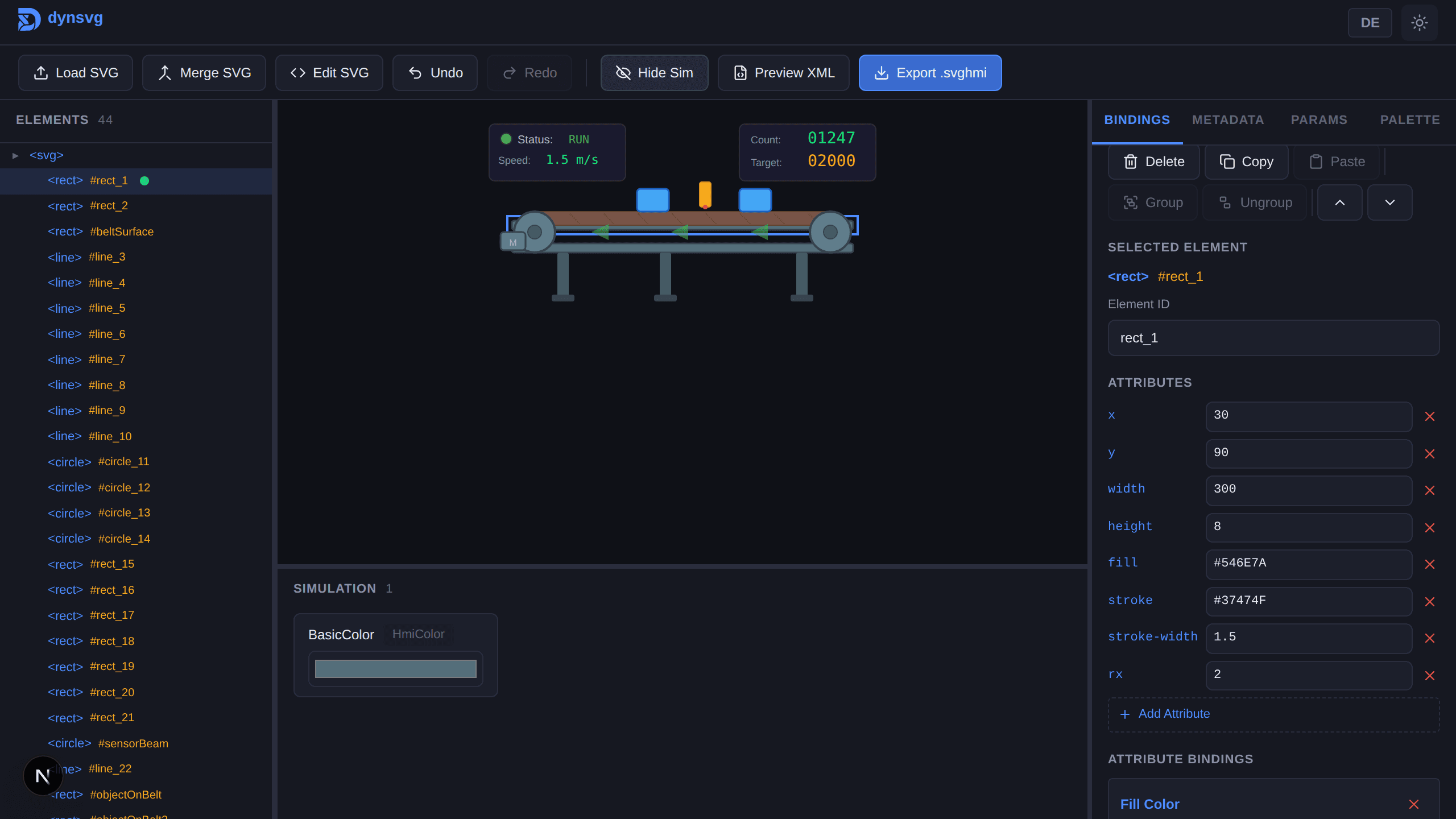 Vollständige Editor-Vorschau